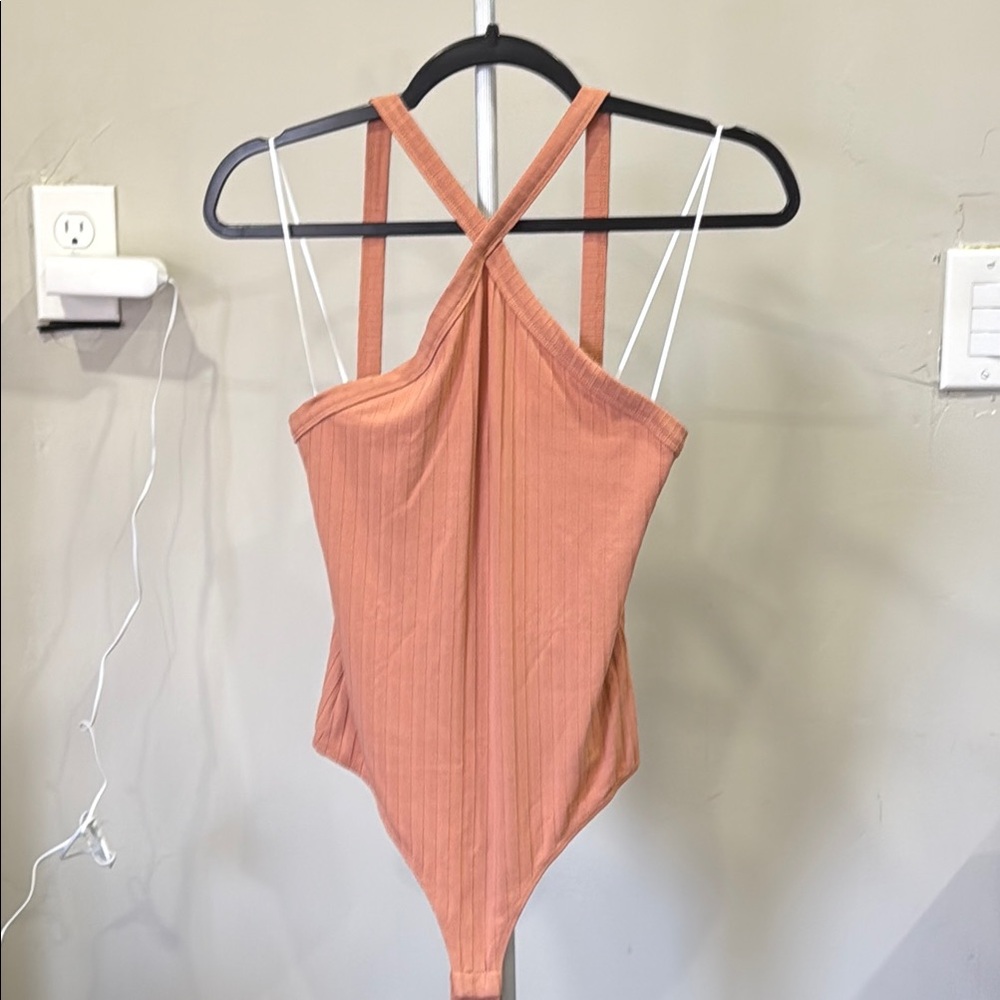 Rust Orange Strappy Bodysuit